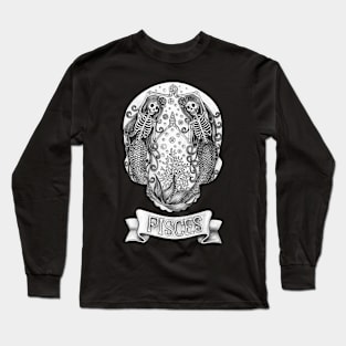 Zodiac pisces skull. Long Sleeve T-Shirt